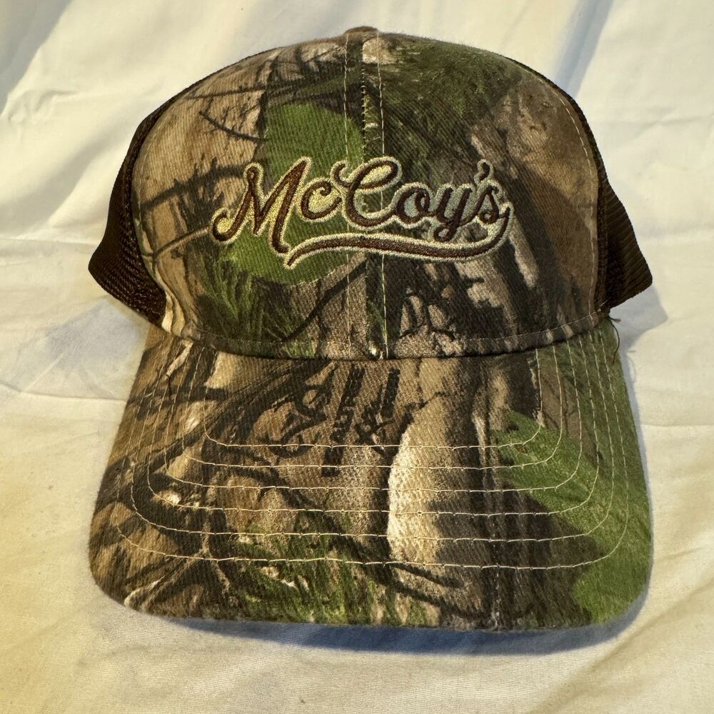 McCoys Building Supply Hat Cap Camo Mesh Trucker Realtree Go Build Something
